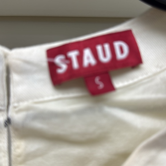 STAUD Cream And Black Windowpane Crosshill Mini Dress - Picture 5 of 14